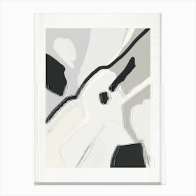 Abstract Black And White Painting Canvas Print