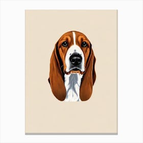 Basset Hound Illustration dog Canvas Print