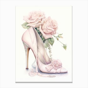 High Heeled Shoes - vintage items Canvas Print