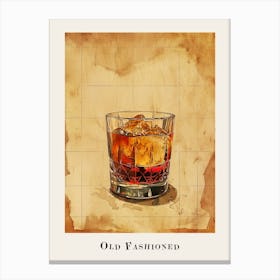 Old Fashioned Tile Poster 4 Canvas Print