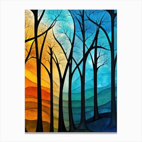 Sunset Trees Canvas Print