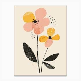 San Diego Flower Market Boho Minimalist Style 1 Canvas Print