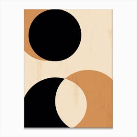 Illusory Edges; Beige Mid Century Abstractions Canvas Print
