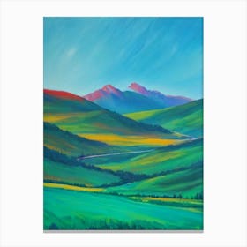 Durmitor National Park Montenegro Blue Oil Painting 1  Canvas Print