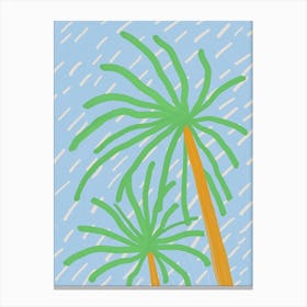 Palm Trees In The Rain Canvas Print