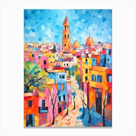 Barcelona Spain 1 Fauvist Painting Canvas Print