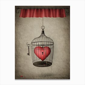 Heart In A Cage Canvas Print