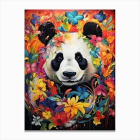 Panda Art In Mural Art Style 2 Canvas Print