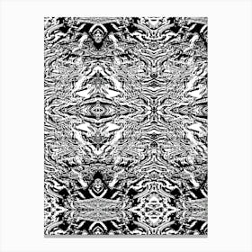 Abstract Black And White Pattern 5 Canvas Print