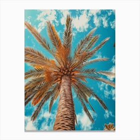 Palm Tree Against Blue Sky 2 Canvas Print