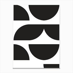 Black And White Shapes Canvas Print