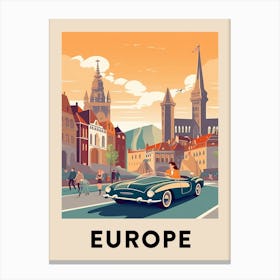 Vintage Travel Poster Europe Canvas Print