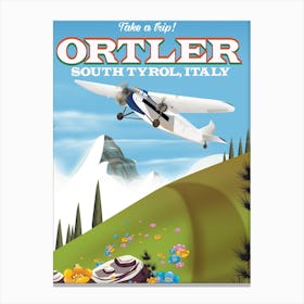 Ortler South Tyrol Italy Travel poster Canvas Print