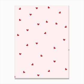 Hearts Wallpaper Canvas Print