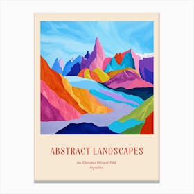 Colourful Abstract Los Glaciares National Park Argentina 5 Poster Canvas Print