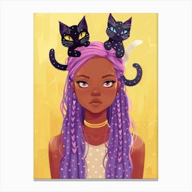 Cat Girl 5 Canvas Print