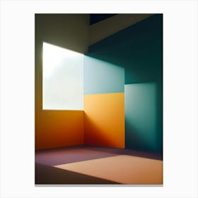 Harmonies of Light and Form: Digital Minimalist Abstract Art Canvas Print