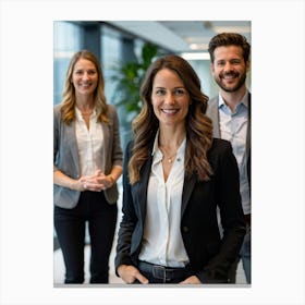 Corporate Portrait Photography Session Capturing A Confident Modern Ceo And Team Smiling Engaged (1) Canvas Print