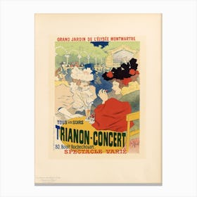 Trianon Concert Montmartre French Advertisement, Georges Meunier Canvas Print