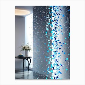 Blue Confetti 1 Canvas Print