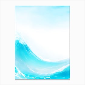 Blue Ocean Wave Watercolor Vertical Composition 103 Canvas Print