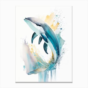 Hourglass Dolphin Storybook Watercolour  (3) Canvas Print