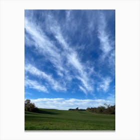 Cloudy Sky Over A Field 1 Canvas Print