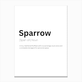 Sparrow Definition Meaning Canvas Print