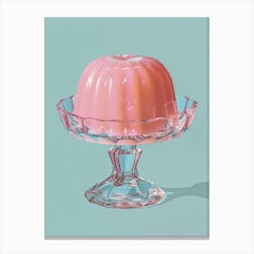 Pastel Pink Jelly Retro Collage 1 Canvas Print
