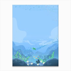 Under The Sea blue Canvas Print