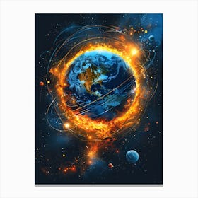 Earth In Space 2 Canvas Print