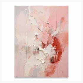 Muted Pink Tones, Abstract Raw Painting 7 Canvas Print