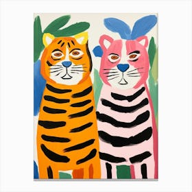 Colourful Kids Animal Art Tiger 2 Canvas Print