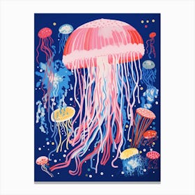 Jelly Fish Pop Art Retro Inspired 3 Canvas Print