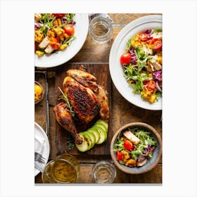 Crisp Were Dinner Focused Banner Featuring The Epicures Heavenly Harvest Spread An Overhead Shot (3) Canvas Print