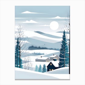 Christmas snow 10 vector art Canvas Print