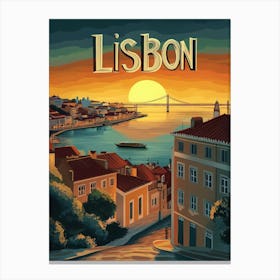 Aihrgdesign A Mid Century Modern Travel Poster For Lisbon Sho 60c0f126 Bea8 4216 B6b8 F6a4ec8b968b 0 Canvas Print