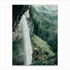Waterfall In The Mountains Of Austria Canvas Print