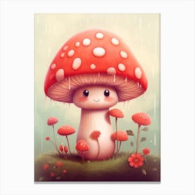 Cute Mushroom Nursery 13 Canvas Print