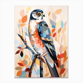 Bird Painting Collage Eurasian Sparrow 3 Canvas Print