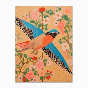 Maximalist Bird Painting Barn Swallow 3 Canvas Print