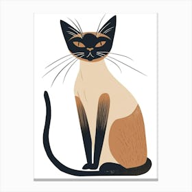 Javanese Cat Clipart Illustration 6 Canvas Print
