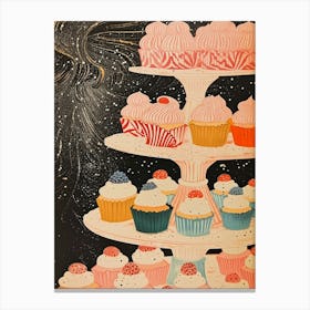 Art Deco Cupcakes Canvas Print