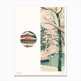 Nikko Japan 8 Cut Out Travel Poster Canvas Print