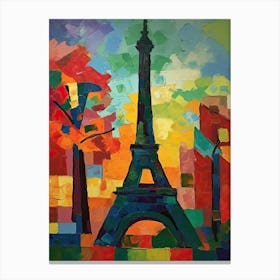 Eiffel Tower Paris France Henri Matisse Style 18 Canvas Print