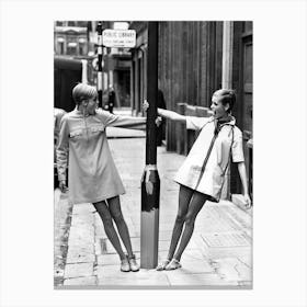 Seeing Double Twiggy, 1967 Canvas Print