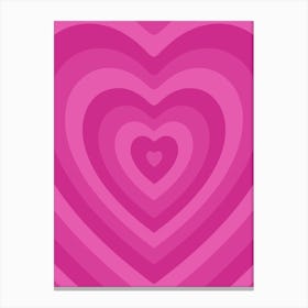 Pink Core Heartbeat Canvas Print