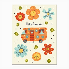 Groovy Camper Van Canvas Print