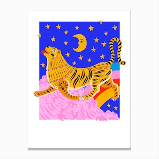 Good Night Tiger Canvas Print