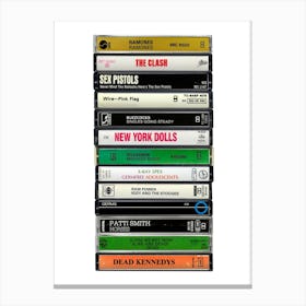 Punk - Greatest Albums - Cassette Print Canvas Print